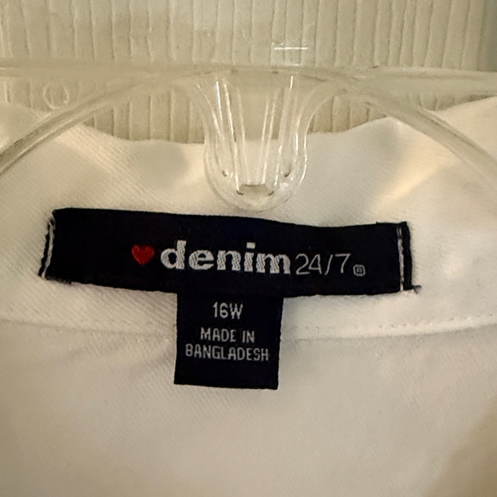 Denim 24/7 Crisp White Denim Jacket - Picture 2 of 3